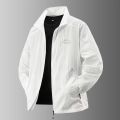 Men Summer Windbreaker Zip Pockets Uv Sun Protection Jackets Breathable Ultraviolet proof Working Clothes Outdoor Skin Thin Coat.