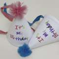 Kids Birthday Party Hat - Safe Soft Photo Prop Cap for Xmas Baby Shower, Adjustable Toddler Headband. 