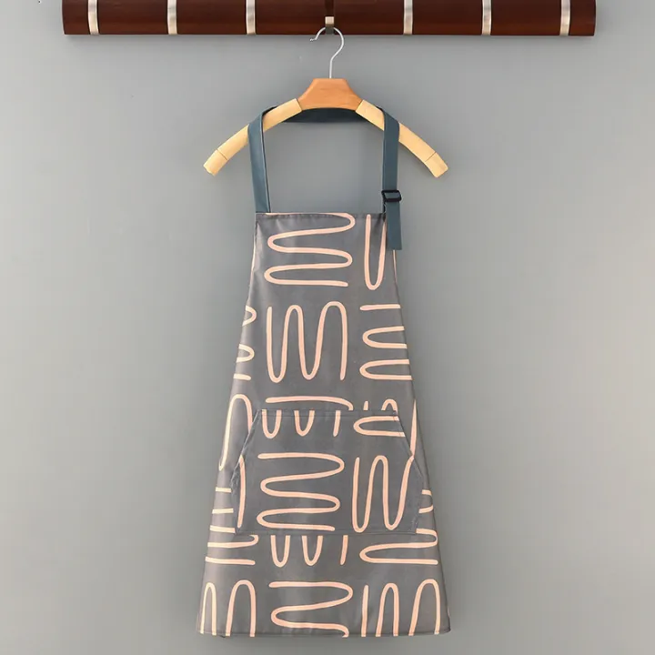 New%20Cotton%20Canvas%20Fashion%20Waterproof%20Apron%20Kitchen%20Aprons%20for%20Women%20Men%20Cooking%20Female%20Adult%20Waist%20Thin%20Breathable%20Male%20Work%20-%20Image%202