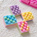 4-chamber square massage point soap silicone mold, handmade aromatherapy mold, DIY candle and soap making mold.