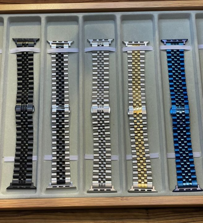 Smart Watch Chain Strap Magnetic Rolex Style 44mm, 45mm, 49mm, Compatible with Apple Series 6 to 9 Ultra
