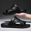 Summer Men's Sandals Leisure Beach Shoes Male Holiday Slippers Outdoor Retro Comfortable Casual Sandals leather Men Slippers. 