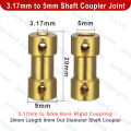 3.17mm to 5mm Shaft Coupler Joint Connector 3.17-5mm Bore Joint Stepper Motor Rigid Coupling 20mm Length 9mm Diameter, Shaft Coupler Connector CNC & 3D Printer Parts.