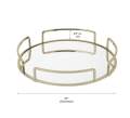 Home Details Modern Round Design Matte Black Mirrored Vanity Tray for Dresser, Perfume, Desk, Cosmetic & Jewelry Organizer,. 