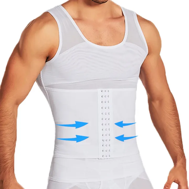 Mens%20Compression%20Vest%20Body%20Shaper%20Abdomen%20Tummy%20Slimming%20Sheath%20Shapewear%20Gynecomastia%20Underwear%20Corset%20Waist%20Trainer%20Tank%20Tops%20-%20Image%202