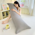 New solid-color washed double long pillowcases, couple pillowcases 48*100cm, 120cm, 150cm, 180cm (without core).