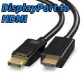 DisplayPort to HDMI Cable 4K/1080P 60Hz Display-Port to HDMI HDTV Monitor Adapter cable DP to HDMI 2.0/HDMI 1.4/HDMI 1.3 DP HDMI. 