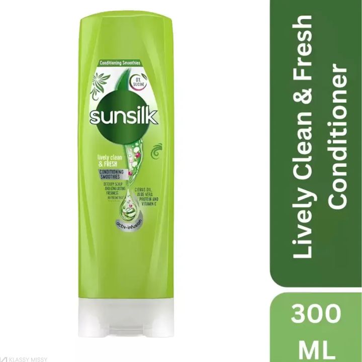 International Thailand product Sunsilk Lovely Clean & Fresh Conditiner Smoothes Used For male/female.  300 Ml