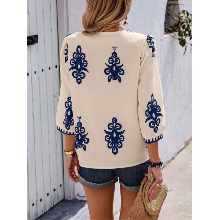 Plus%20Size%20Women's%20Casual%20V-neck%20Shirt%20Woman%20Loose%20Summer%20Casual%20Outdoor%20Tee%20Shirt%20Breathable%20Tops%20-%20Image%206