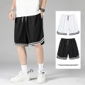 Summer Sports Shorts Men's Casual Five-point Pants Trend Loose Basketball Outer Wear Big Pants Pants Mesh Thin Section.