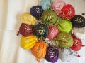 Fancy embroidered clutch/potli bag for wedding parties designer traditional potli gol bag with Handmade Gota work. 