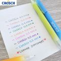 Color gel pen set of 8 colors, press chosch brand, model CS-G235, line size 0.5mm, packed in beautiful color box + smooth writing pen summary gel color (color gel pen). 