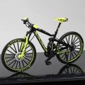 1:10 Mini Alloy Bicycle Model Diecast Metal Finger Racing Mountain Bike Folded Cycling Ornaments Collection Toys For Children.