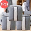 3Pcs Large Foldable Clothes Storage Zipper Bag. 