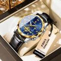 Poedagar 996L Luxury Fan-Made Quartz Watch for Men – Sports Style Leather Strap Men's Wristwatch.