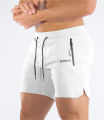 Men's Zip pocket sweatpants Fitness Gyms Shorts Men Summer Running Short Pants Male Jogger mesh Workout Beach sports short pants. 