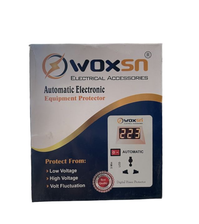 Automatic Digital Protector Stabilizer For Fridge,LCD,Mobile Charger and Wifi Devices With Volt Meter,Muhafiz Switch