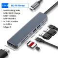 11-in-1 4K USB C 3.0 HUB Type C to HDMI-compatible USB 3.0 Adapter Type C HUB Dock PD 87W USB C Splitter for MacBook Pro Air. 
