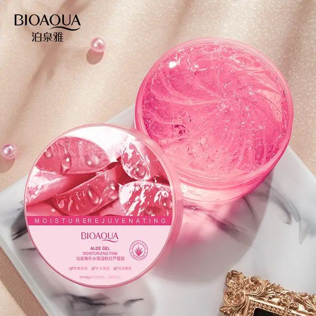 BIOAQUA%20moisturizing%20pink%20aloe%20vera%20gel%20brightening%20skin%20fragrance%20non-greasy%20brightening%20facial%20skin%20care%20products%20300g%20-%20Image%203