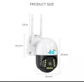 8Mp SIM card camera IP66 outdoor ptz security camera colourful IR night vision Auto tracking (V380 pro). 