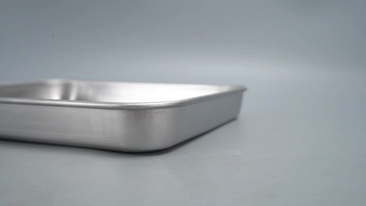 Stainless Steel Baking Pan Tray With Wire Rack Cake Baking BBQ Pan Tray Plate Oven Brownie Rack Cooking Roasting Grilling Tool