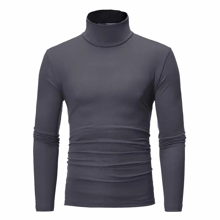 Autumn%20Winter%20Men's%20High%20Neck%20T-shirt%20Slim%20Fit%20Fashion%20High%20Elastic%20Long%20Sleeve%20Cotton%20Casual%20Breathable%20Apparel%20Pullover%20-%20Image%207