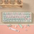 135 Keys Cute Pig keycaps MOA Profile PBT Round Green Keycap Sets for MX Mechanical Keyboard Keycaps. 