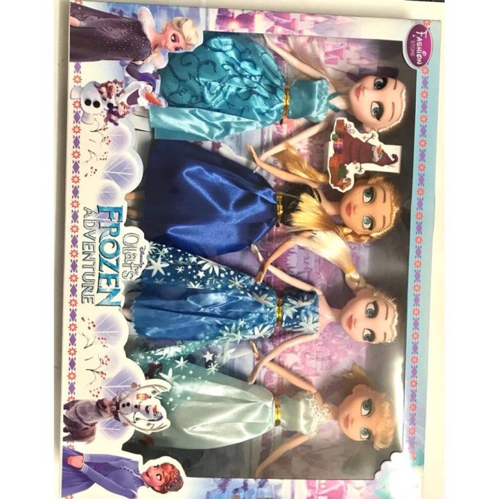 Frozen 4pcs Doll Set. OLATF'S FROZEN ADVENTURE. FASHION STORE.