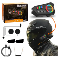 FunBug Bluetooth Headset Earphone for Helmets - K06 / K06A Universal Wireless Motorcycle Headset - Waterproof, 50H Playtime, Hands-Free Calling, Noise Cancellation Mic - RGB FlashLight for Bikers, Delivery & Touring. 