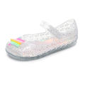 Children's Cute Transparent Sandals Princess Shoes Girls Star Pattern Hollow Out Flower Waterproof Anti Slip Soft Flat Shoes. 