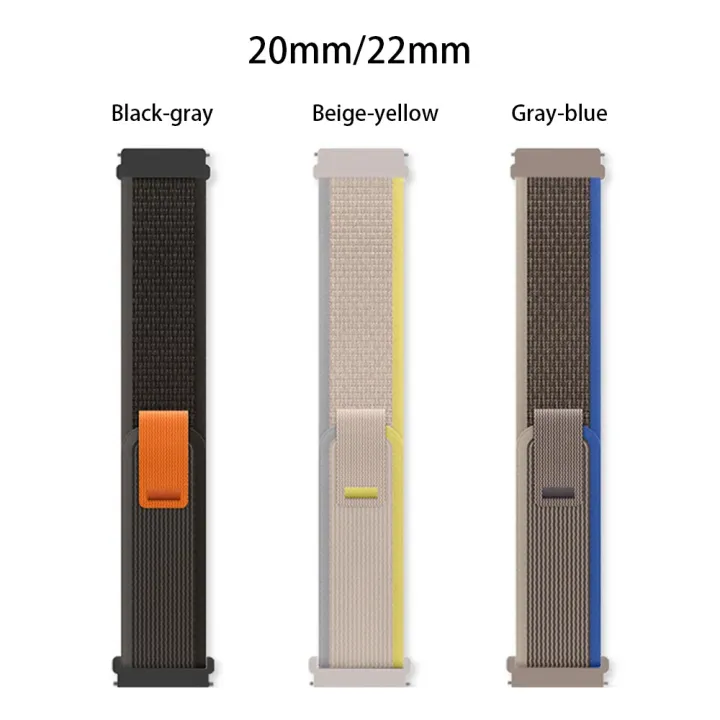 20mm%2022mm%20Nylon%20loop%20Strap%20For%20Garmin%20Venu%203%202/Vivoactive%204%205%206%20Watch%20Band%20Forerunner%20570%20265%20255%20165%20645%20Music%20Braided%20Bracelet%20-%20Image%202