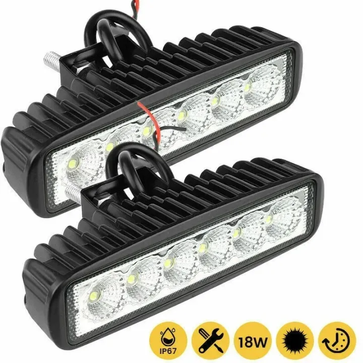 1/2set%2018W%206%20Led%20Car%20Work%20Light%20Offroad%20Spotlight%20High%20Bright%20Aluminum%20Alloy%20Waterproof%20Auto%20SUV%20Headlights%20Driving%20Lamp%2012V%20-%20Image%203