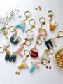 Customizable resin alphabet keychain / alphabet letter keychain. 
