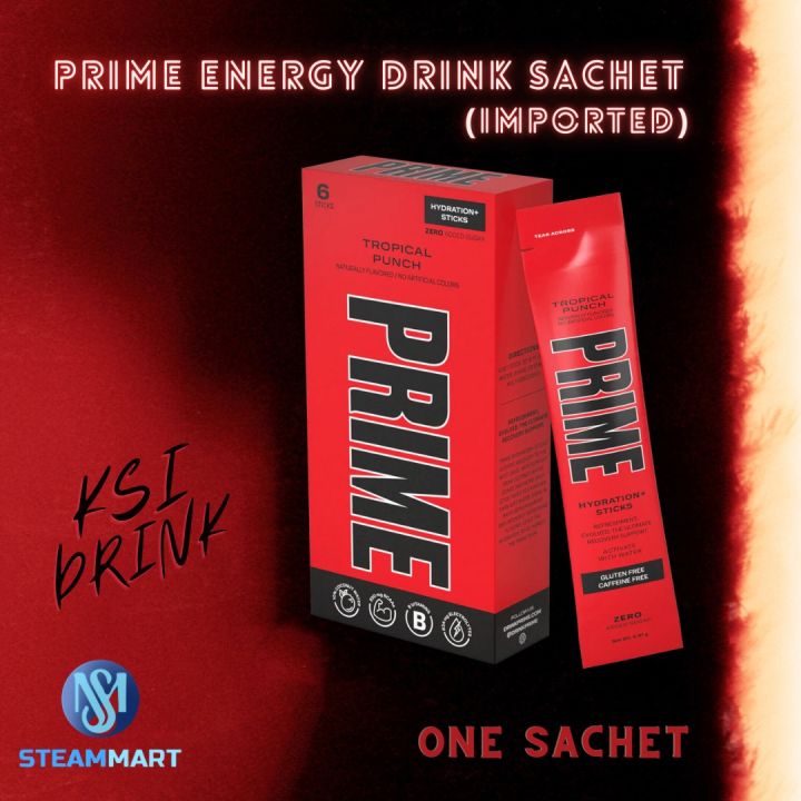 Prime Hydration Drink Sticks - 1 Stick - Imported - KSI Drink - Energy Drink - 10g