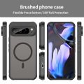 Fashion Matte Frosted Magnetic Phone Case for Google Pixel 10 9 Pro XL 8 7 A Pro Magnetic Charging Portable Wristband Back Cover.