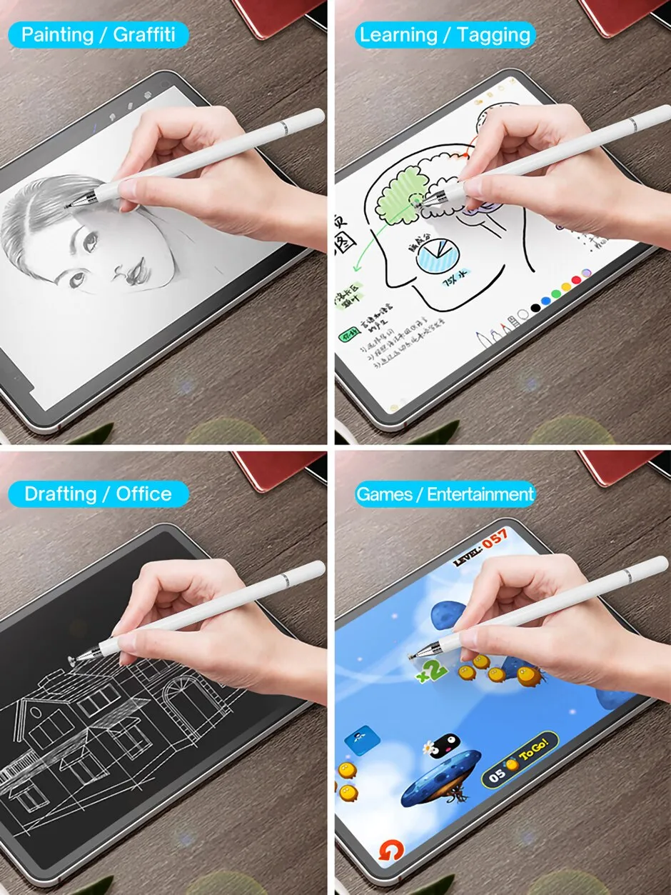 2in1 Stylus Pen Universal Drawing Tablet Capacitive Screen Touch Pen ...