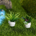 4Pcs 1:12 Dollhouse Miniature Mini Tree Potted For Green Plant In Pot Doll House Furniture Home Decor Simulation Potted Plants. 