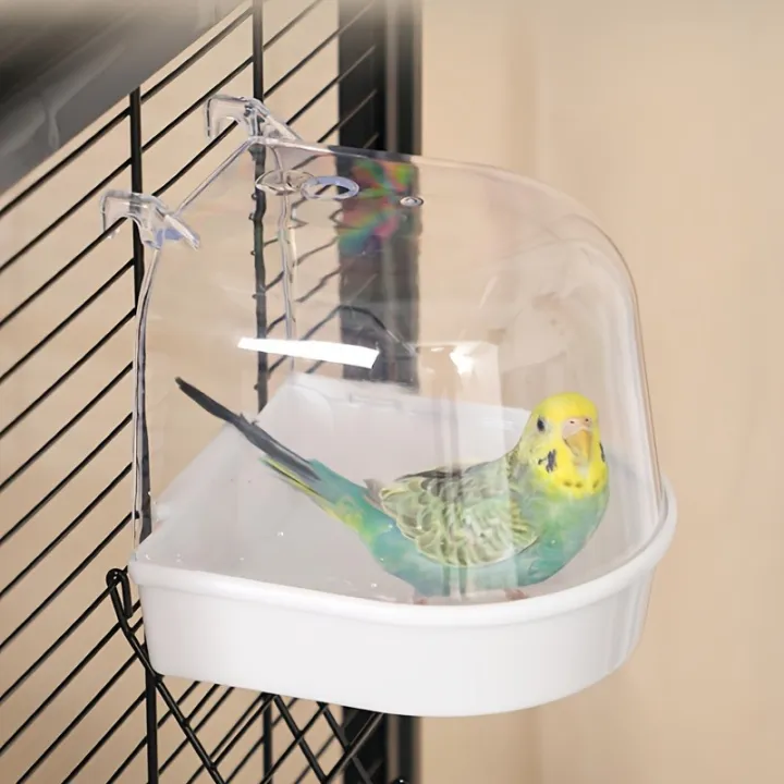Transparent%20Bird%20Bath%20Tub%20-%20Splash-Proof%20PP%20Shower%20for%20Parrots,%20Lovebirds%20&%20Conures%20w/%20Easy-Grip%20Handle%20-%20Image%205