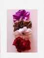 4 Random Satin Scrunchies, Free Size, Korean Scrunchies Girl, Women Hair Bands, Ladies Scrunchies Satin Scrunchies, Cute Hair Ponytail Scrunchies, Scrunchie Set 4 pics Hair Band, Head Band for Women, Hair and Hand Band for ladies. 
