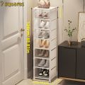 Metal Frame Shoe Rack Multi-Tier Fabric Shelves Space Saving for Sneakers Sandals Entryway Easy Assembly Holiday Storage.