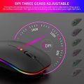 Rechargeable Wireless RGB Waterproof Optical Mouse, For Pc and Laptop Gamer Dual Model 2.4GHz Mouse.