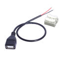2 Pin USB DIY Power 5V 5A with 2-Position Spring Connector 20AWG USB Female Pigtail 2 Wire USB 2.0 Plug to Bare Open End Cable.