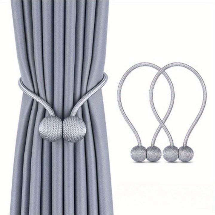 2pcs Magnetic Curtain Tiebacks, Earphone Design Curtain Holdbacks,Bathroom Shower Curtain Accessories,Home Decor Curtain Buckles