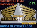 Honda Tanki Sticker Logo 3D Monogram Bike CD-70 & CG-125. 