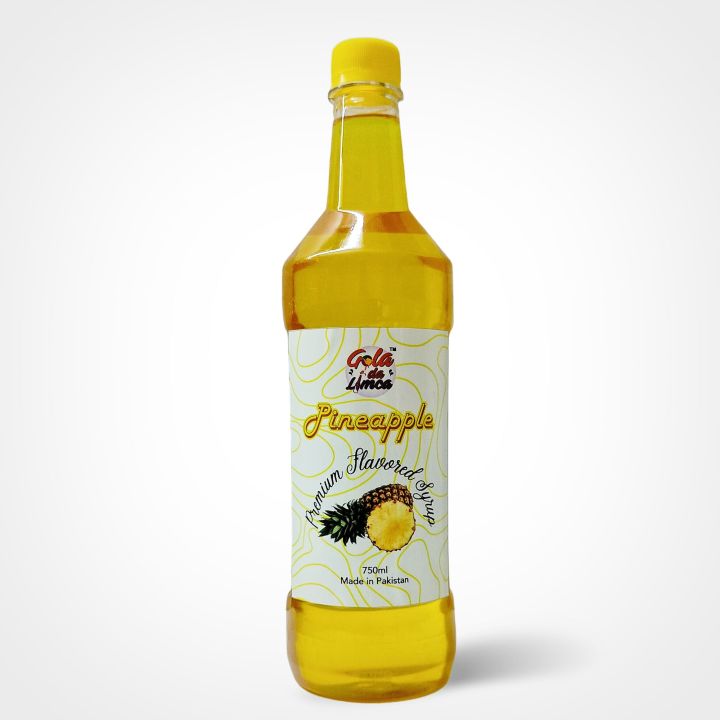 Pineapple Syrup - Fresh Fruit Flavoring Syrup - Premium Flavored Syrup - Sharbat - 750ml - Gola Da Limca