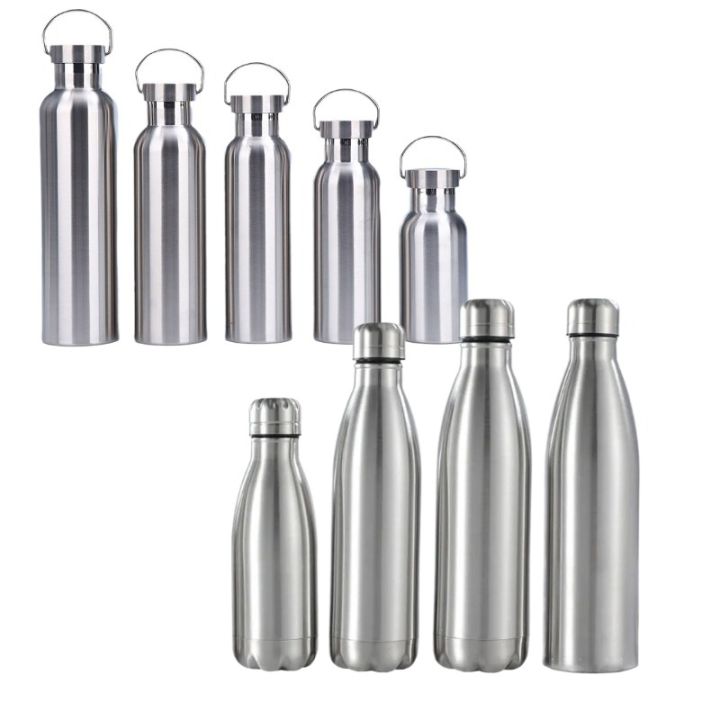 Stainless Steel Water Bottle 1 Liter Free Shipping Items, Drink Bottle for Sport Travel Cups, 500 750 1000ml Water Bottles