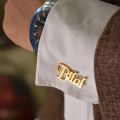 customized name cufflink, name stud, gold/silver plated, cufflink gift for men. 