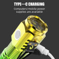 Three-eyed Monster Flashlight Night Hike Portable Glare Strong Magnet Strobe Lighting Little Monster Led Flashlight. 