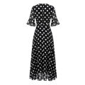 New Women's Attractive Stylish Premium Quality Dot Print One Piece Long kurti Black Color. 