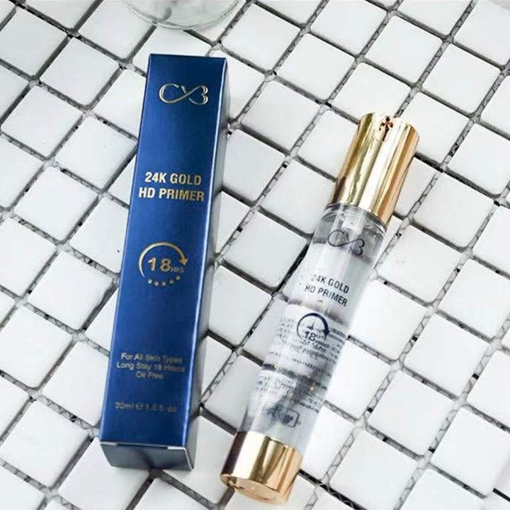 CVB%2024K%20Gold%20HD%20Primer%20for%20Facial%20Rejuvenation,%20Makeup%20Base%20with%20Anti-aging%20&%20Fragrance-Free%20Formula%20(Gold,%2030ml)%20-%20Image%203
